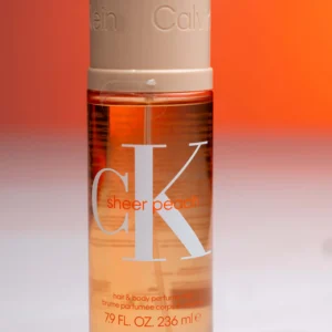 ck sheer peach hair & body perfume mist