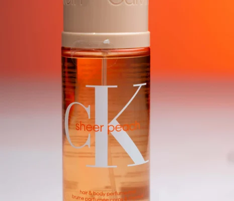 ck sheer peach hair & body perfume mist
